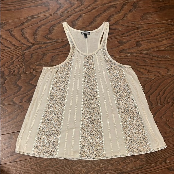 Express sequin racer back top, small - Picture 1 of 6